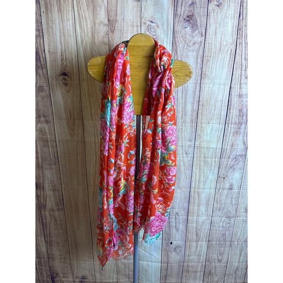 Betsey Johnson Floral Gauzy Wrap Shawl One Size - Picture 4 of 4